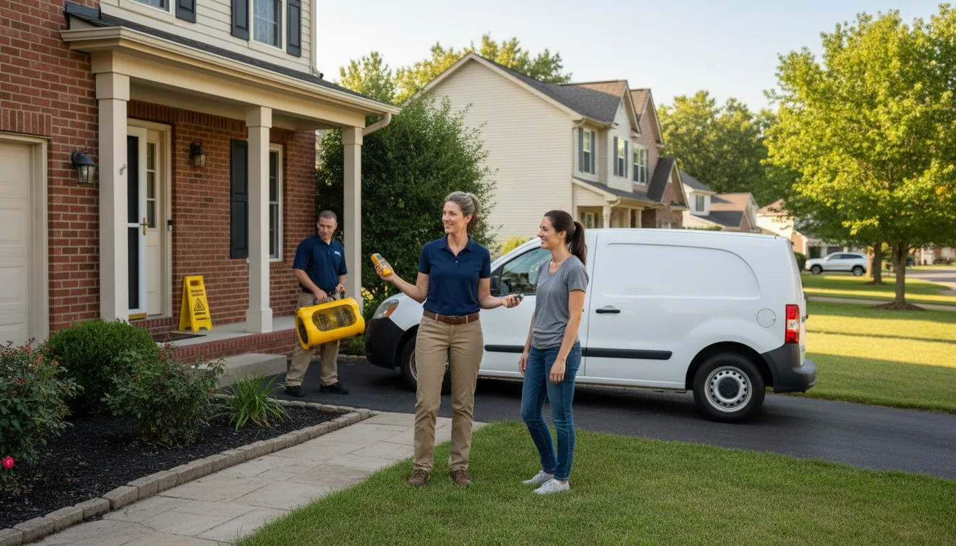 Water restoration image for Water Damage & Restoration Services in New Harmony, IN